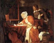 加布里埃尔梅特苏 - The Letter-Writer Surprised